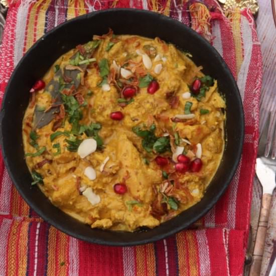 Saffron Chicken Korma - Recipe photo by Spice Chronicles
