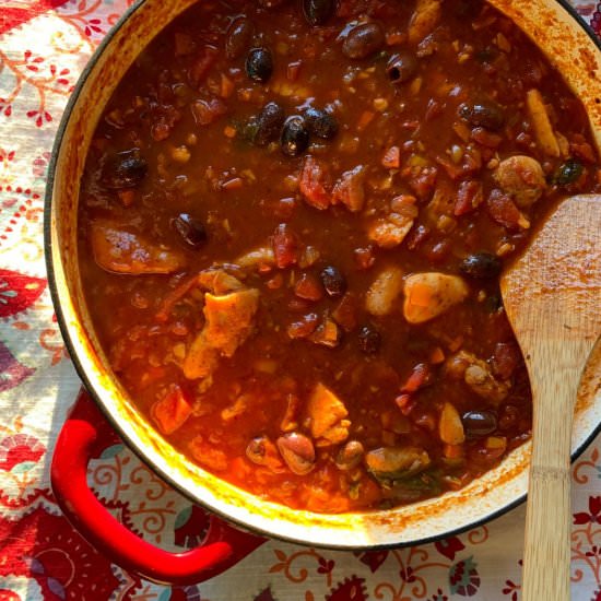 Dutch Oven Chicken Cacciatore - Recipe photo by NotEntirelyAverage