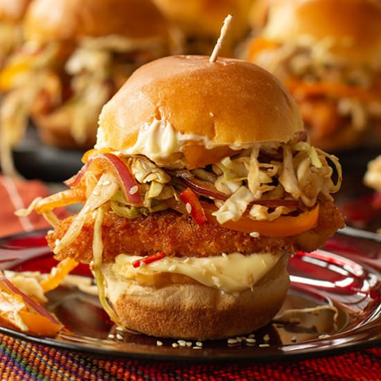Chicken Katsu Sliders - Recipe photo by tenpoundcakecompany