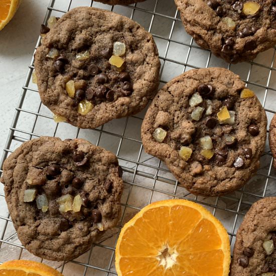 Chocolate Fudge & Orange Cookies - Recipe photo by NotEntirelyAverage