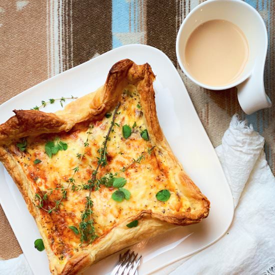 Sweet Onion, Gruyere & Bacon Quiche - Recipe photo by Open Plate Anthropology