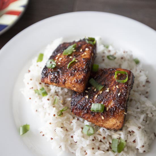 Honey and Cajun spiced salmon - Recipe photo by foodmakesmehappy