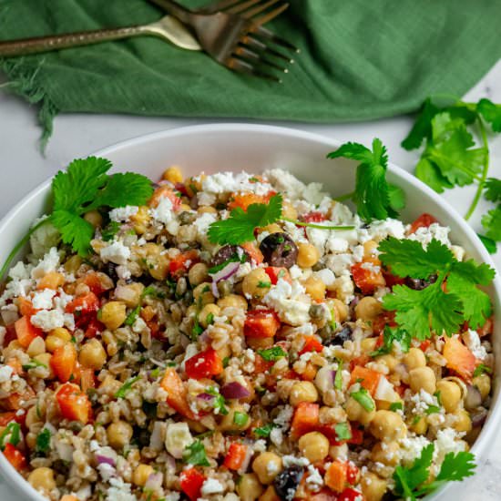 Chickpea Feta Salad - Recipe photo by JawnsICooked
