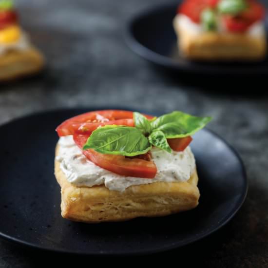 Goat Cheese & Tomato Puff Pastry - Recipe photo by farmflavor