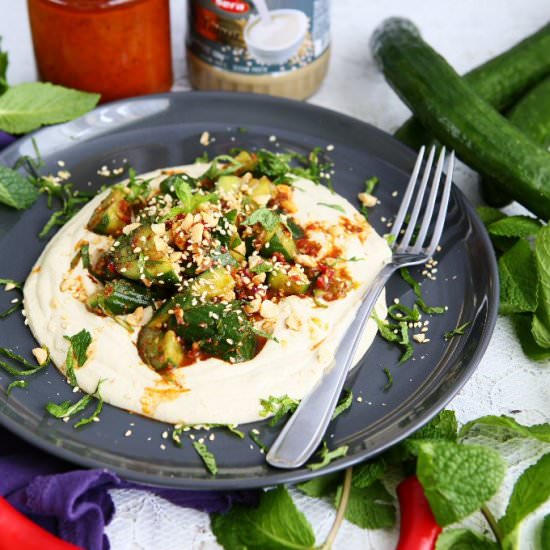 Keto Smashed Cucumbers With Whipped - Recipe photo by angiesrecipes