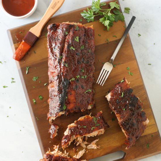 Coffee Glazed Pork Ribs - Recipe photo by farmflavor