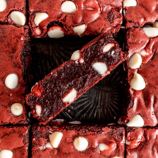 red velvet brownies - Recipe photo by whisked away kitchen