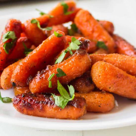 Roasted Baby Carrots With Honey - Recipe photo by OnMyKidsPlate