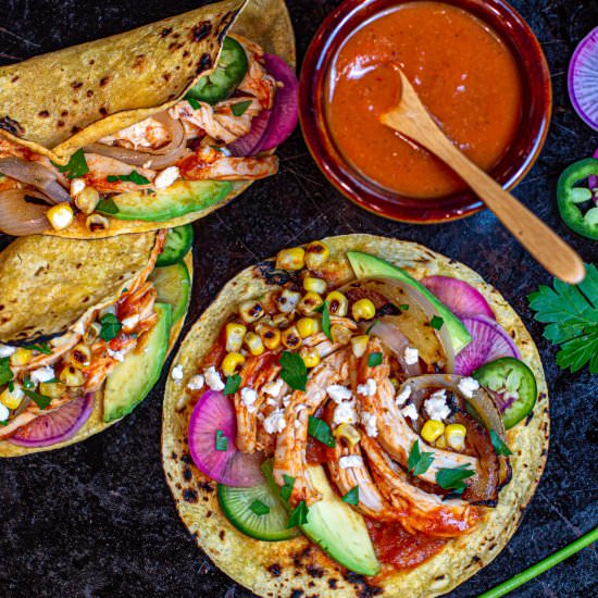 Mexican Chicken tinga tacos - Recipe photo by a zest for life