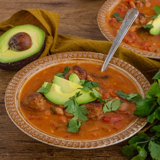 Spicy Pinto Bean Soup - Recipe photo by dishnthekitchen