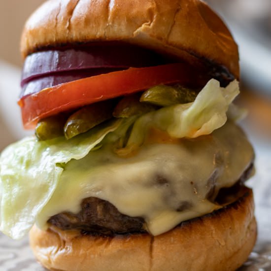 Air Fryer Hamburgers - Recipe photo by Cooking Gorgeous