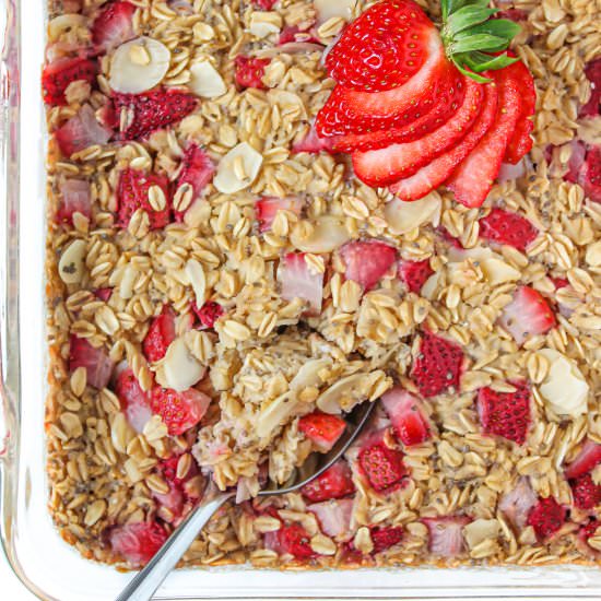 Strawberry Baked Oatmeal - Recipe photo by TheGardenGrazer