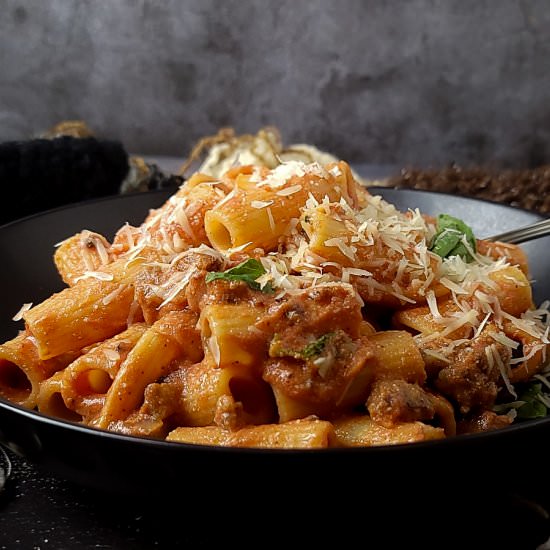 Easy Ricotta Tomato Pasta Sauce - Recipe photo by Katie Chiasson
