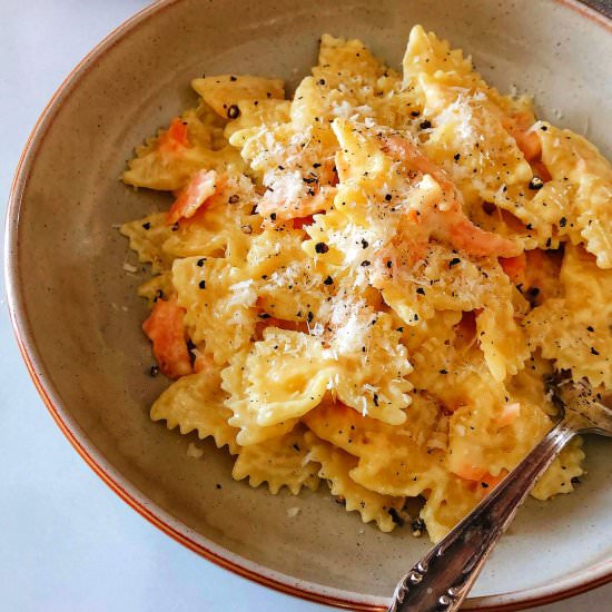 Pasta with smoked salmon and cream - Recipe photo by myfoodmemoirs