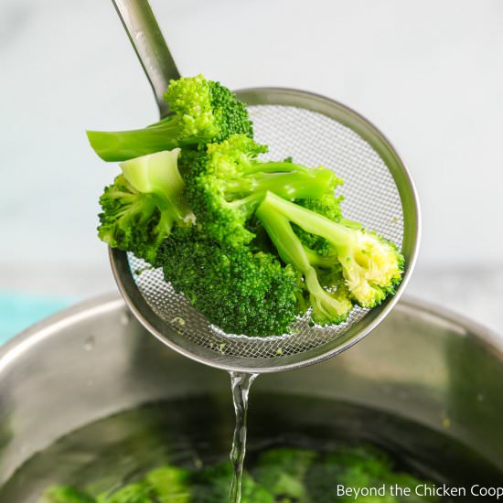 Blanching Broccoli - Recipe photo by BeyondtheCoop