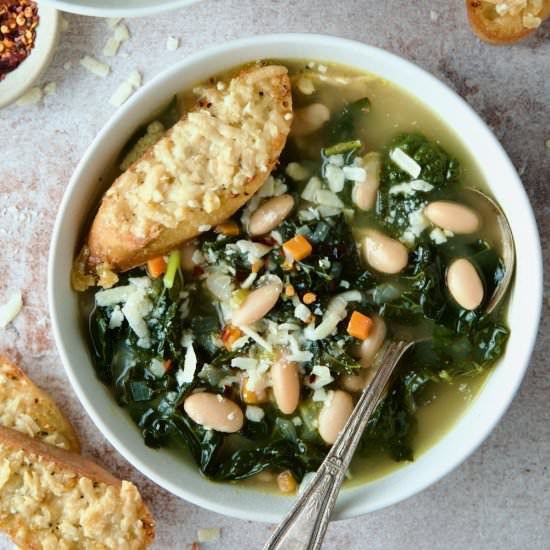 White Bean Kale Soup - Recipe photo by fromachefskitchen