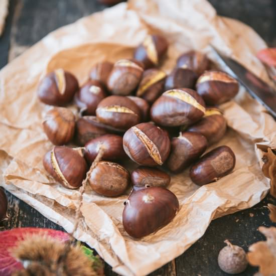 Roasted Chestnuts - Recipe photo by tangerinezest