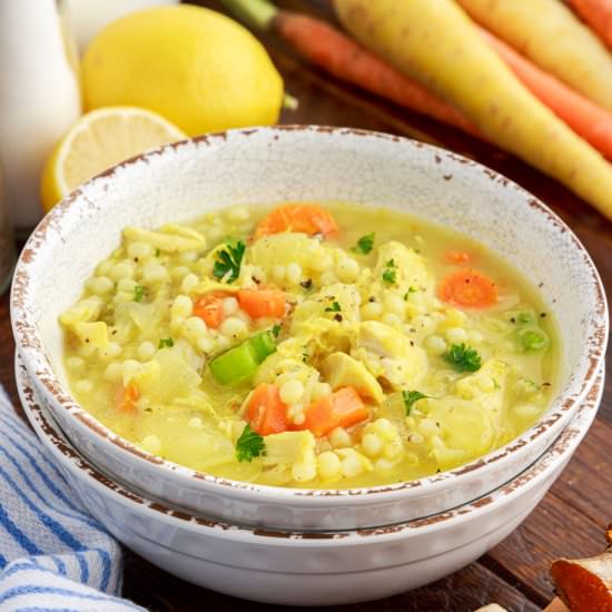 Chicken Couscous Soup - Recipe photo by girlinspired