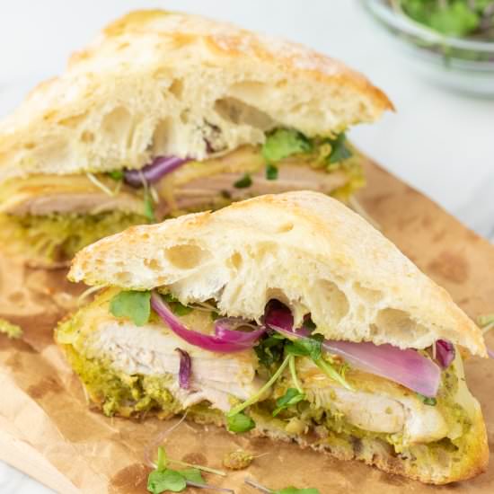 Pesto Chicken Sandwich - Recipe photo by pumpkinnspice