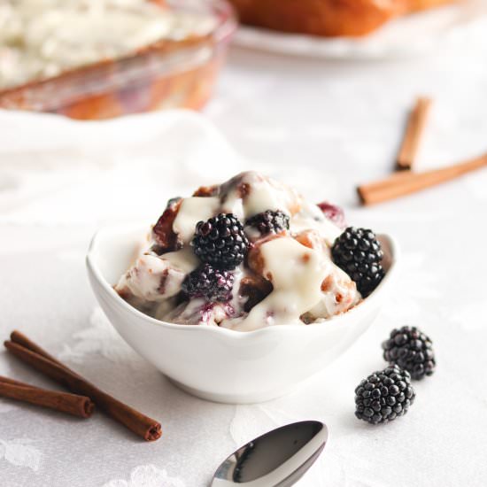 Berry Cinnamon Roll Bread Pudding - Recipe photo by A baJillian Recipes