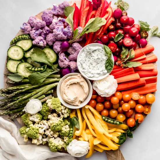 Rainbow Vegetable Crudite - Recipe photo by windycitydinnerfairy