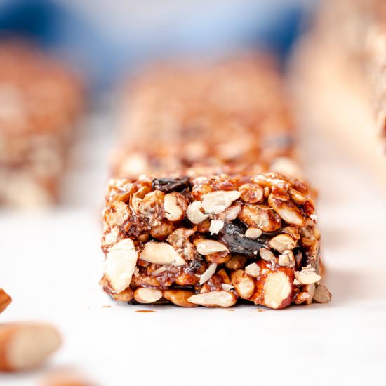 ALMOND CHERRY PEPITA GRANOLA BARS - Recipe photo by eatfreshglow