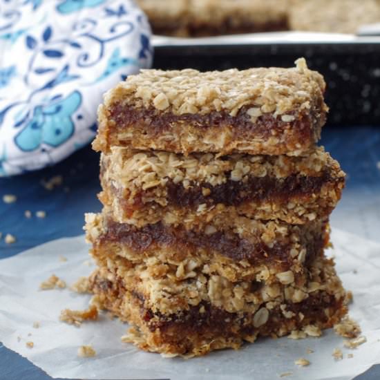 Date Square - Recipe photo by Food Meanderings