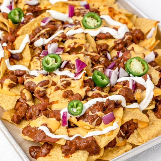 Chili Cheese Nachos - Recipe photo by Entirely Elizabeth