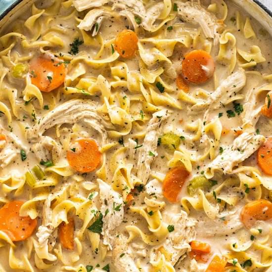 Creamy Chicken Noodle Soup - Recipe photo by Jessica Gavin