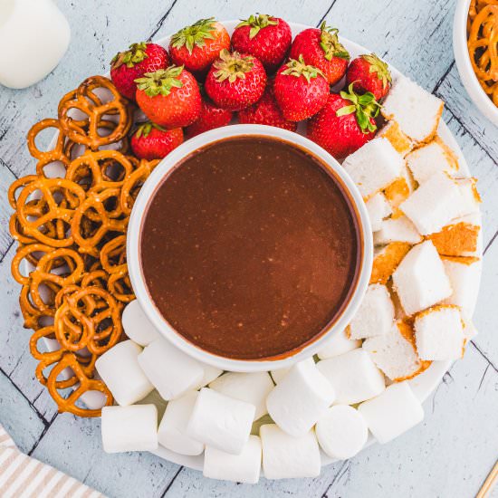 Chocolate Fondue for Two - Recipe photo by dishnthekitchen