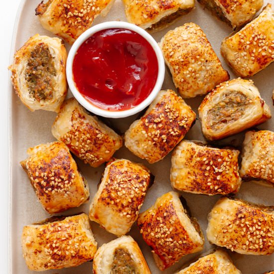 Chicken Sausage Rolls - Recipe photo by mapleandmango