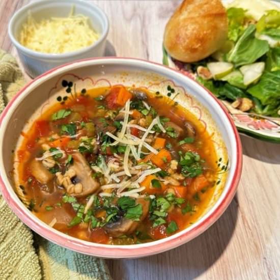 Mushroom Barley Soup - Recipe photo by janifoodhall