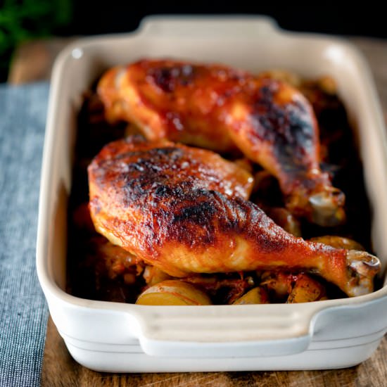 Kimchi Chicken Leg Bake with Potato - Recipe photo by Brian Jones