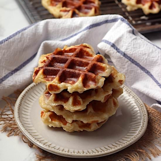 Honey Cruller Waffles - Recipe photo by DomesticDreamboat