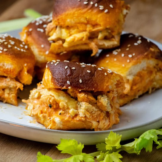 Buffalo Chicken Sliders - Recipe photo by JawnsICooked