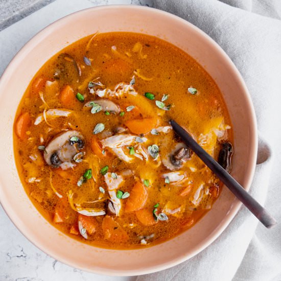 Chicken, Bacon and Vegetable Soup - Recipe photo by Together to Eat