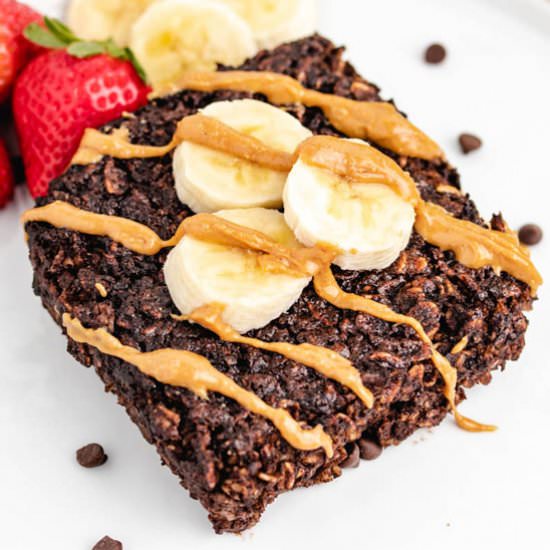 Chocolate Baked Oatmeal - Recipe photo by Three Little Chickpeas