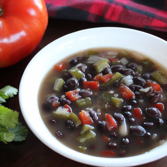 5-Ingredient Black Bean Soup - Recipe photo by Busy Mom RD