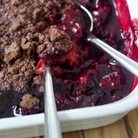 Chocolate Raspberry Crisp - Recipe photo by lanebakery