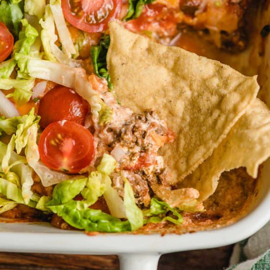 Layered Taco Dip with Meat - Recipe photo by Neighborfood