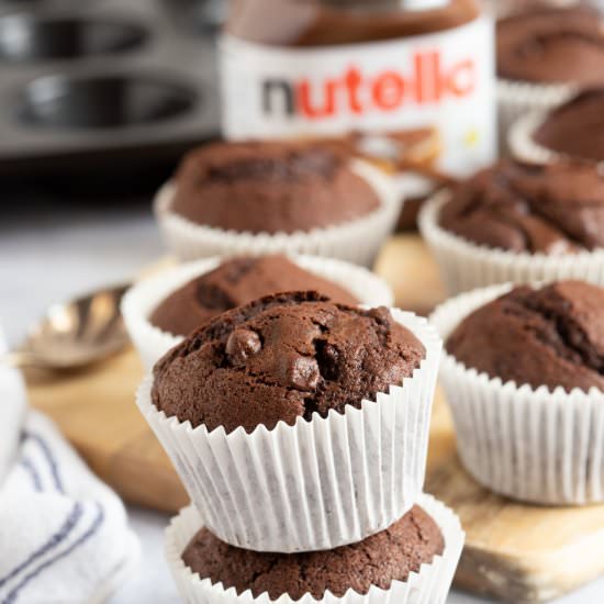 Chocolate Nutella Muffins - Recipe photo by effortlessfoodie