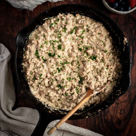Gluten Free Sausage Gravy - Recipe photo by peelwithzeal