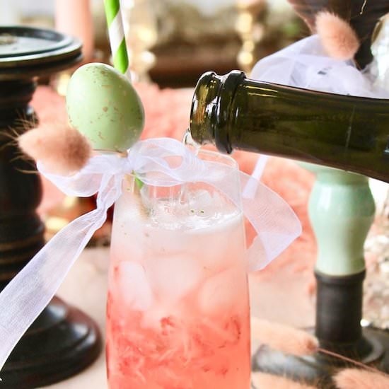 Prosecco Easter Brunch Cocktail - Recipe photo by Red Wine Dragons