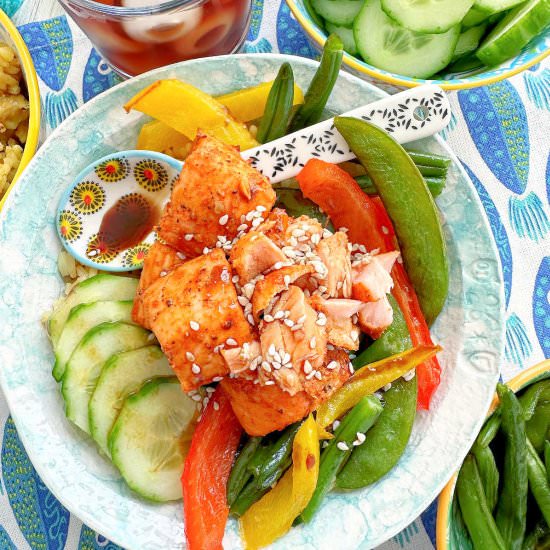 Air Fryer Salmon Bites - Recipe photo by Foodtastic Mom