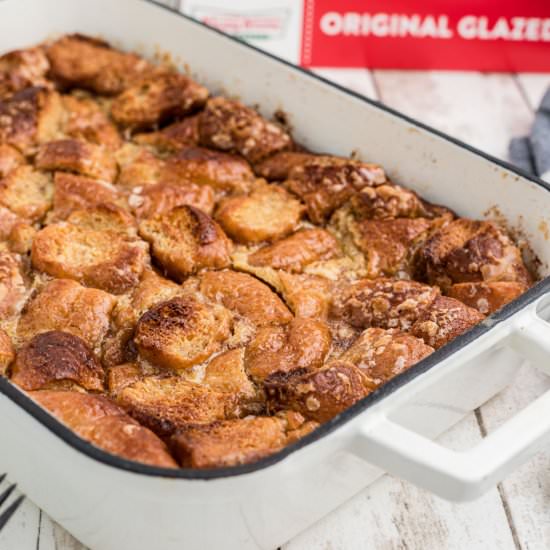 Krispy Kreme Bread Pudding - Recipe photo by thecaglediaries