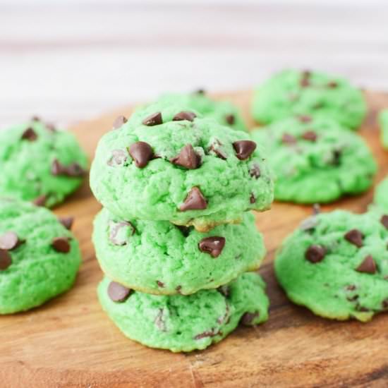 Mint Chocolate Chip Cookies - Recipe photo by oursunnylives