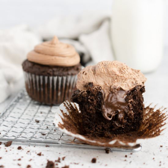 Nutella Cupcakes (Gluten Free Optio - Recipe photo by fitandfull