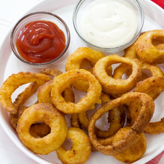 Frozen Onion Rings in the Air Fryer - Recipe photo by mindyscookingobsession