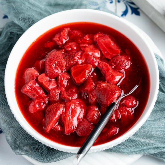 Easy Strawberry Compote - Recipe photo by Mrs Jones Kitchen