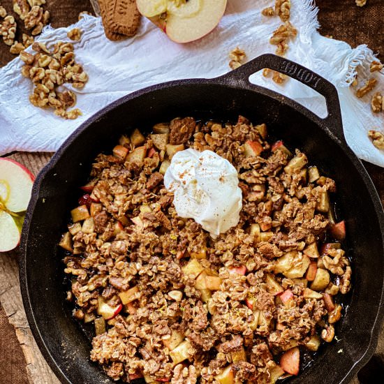Apple Crumble w/ whipped Chevre - Recipe photo by Open Plate Anthropology
